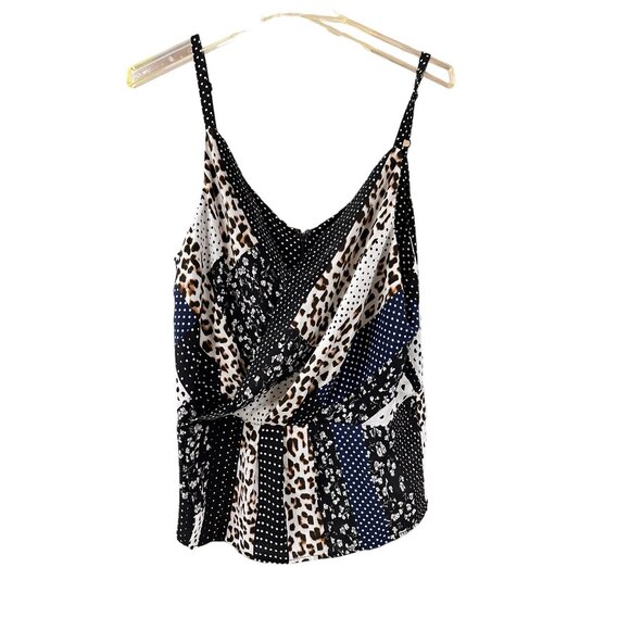 ✌️ 2/$40 ✌️New Cabi Adjustable Straps, Multi Patterned, Tank with Drawn in Waist - Picture 1 of 6